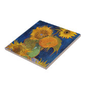 Vincent van Gogh - Vase met vijf zonnebloemen Tegeltje (Zijkant)