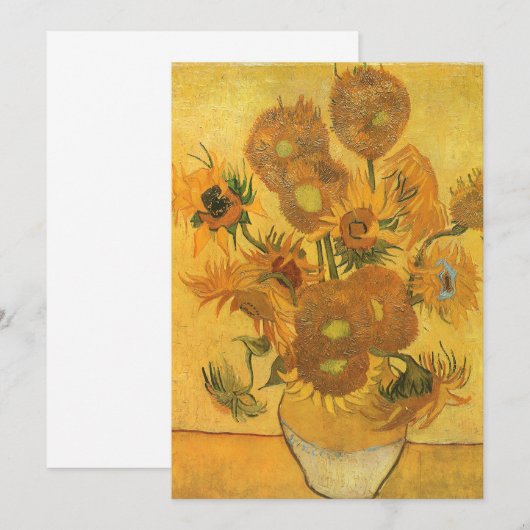 Vincent van Gogh - Vase met vijftien zonnebloemen (Voorkant / Achterkant)