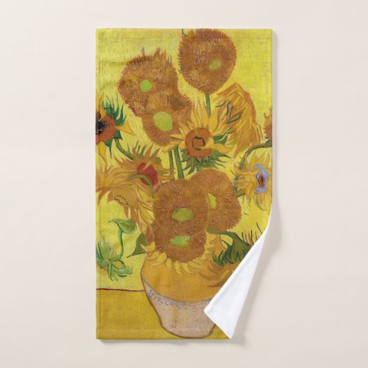Vincent van Gogh - Vase met vijftien zonnebloemen Bad Handdoek (Handdoek)