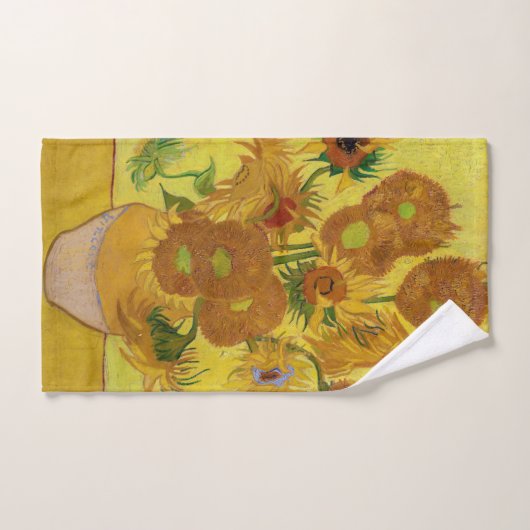Vincent van Gogh - Vase met vijftien zonnebloemen Bad Handdoek (Handdoek)