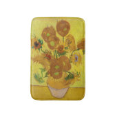 Vincent van Gogh - Vase met vijftien zonnebloemen Badmat (Voorkant Verticaal)
