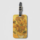 Vincent van Gogh - Vase met vijftien zonnebloemen Bagagelabel (Voorkant (verticaal))