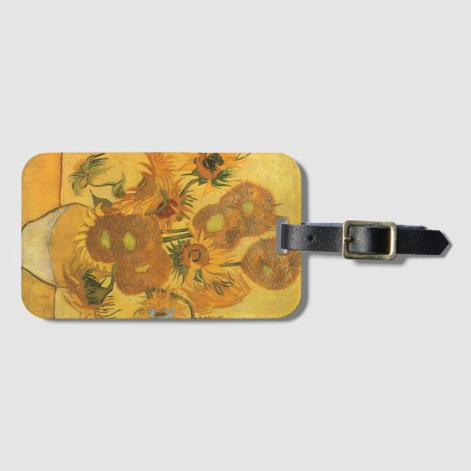Vincent van Gogh - Vase met vijftien zonnebloemen Bagagelabel (Voorkant (horizontaal))