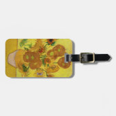 Vincent van Gogh - Vase met vijftien zonnebloemen Bagagelabel (Voorkant horizontaal)