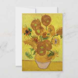 Vincent van Gogh - Vase met vijftien zonnebloemen Bedankkaart