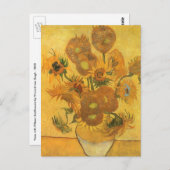Vincent van Gogh - Vase met vijftien zonnebloemen Briefkaart (Voorkant / Achterkant)