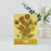 Vincent van Gogh - Vase met vijftien zonnebloemen Briefkaart (Staand voorkant)