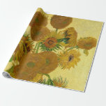 Vincent van Gogh - Vase met vijftien zonnebloemen Cadeaupapier<br><div class="desc">Vase met vijftien zonnebloemen / Vase avec quinze tournesols - Vincent Van Gogh,  augustus 1888 - Sunflower 1888 fouth version (F454)</div>