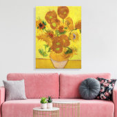 Vincent van Gogh - Vase met vijftien zonnebloemen Canvas Afdruk (Insitu (Woonkamer))