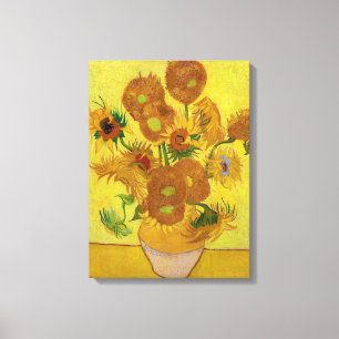 Vincent van Gogh - Vase met vijftien zonnebloemen Canvas Afdruk