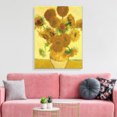 Vincent van Gogh - Vase met vijftien zonnebloemen Canvas Afdruk (Insitu (Woonkamer))