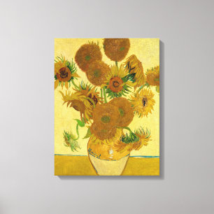 Vincent van Gogh - Vase met vijftien zonnebloemen Canvas Afdruk
