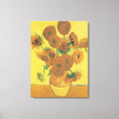 Vincent van Gogh - Vase met vijftien zonnebloemen Canvas Afdruk (Voorkant)