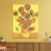 Vincent van Gogh - Vase met vijftien zonnebloemen Canvas Afdruk (Insitu (Woonkamer))