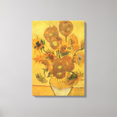 Vincent van Gogh - Vase met vijftien zonnebloemen Canvas Afdruk (Voorkant)