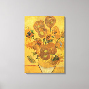 Vincent van Gogh - Vase met vijftien zonnebloemen Canvas Afdruk