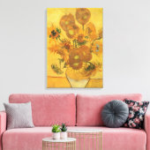Vincent van Gogh - Vase met vijftien zonnebloemen Canvas Afdruk (Insitu (Woonkamer))
