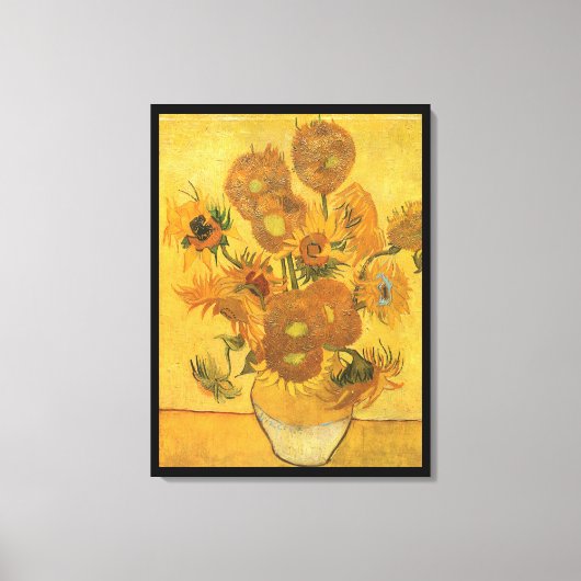 Vincent van Gogh - Vase met vijftien zonnebloemen Canvas Afdruk (Voorkant)
