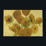 Vincent van Gogh - Vase met vijftien zonnebloemen Deurmat<br><div class="desc">Vase met vijftien zonnebloemen / Vase avec quinze tournesols - Vincent Van Gogh,  augustus 1888 - Sunflower 1888 fouth version (F454)</div>
