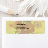 Vincent van Gogh - Vase met vijftien zonnebloemen Etiket (Insitu)