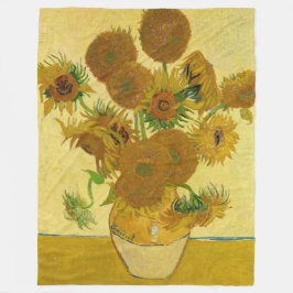 Vincent van Gogh - Vase met vijftien zonnebloemen Fleece Deken