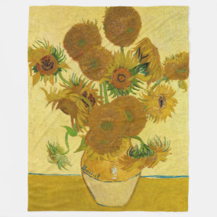 Vincent van Gogh - Vase met vijftien zonnebloemen Fleece Deken
