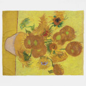 Vincent van Gogh - Vase met vijftien zonnebloemen Fleece Deken (Voorkant (Horizontaal))
