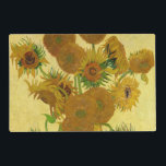 Vincent van Gogh - Vase met vijftien zonnebloemen Gelamineerde Placemat<br><div class="desc">Vase met vijftien zonnebloemen / Vase avec quinze tournesols - Vincent Van Gogh,  augustus 1888 - Sunflower 1888 fouth version (F454)</div>
