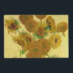 Vincent van Gogh - Vase met vijftien zonnebloemen Gelamineerde Placemat<br><div class="desc">Vase met vijftien zonnebloemen / Vase avec quinze tournesols - Vincent Van Gogh,  augustus 1888 - Sunflower 1888 fouth version (F454)</div>