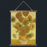 Vincent van Gogh - Vase met vijftien zonnebloemen Hangend Wandkleed<br><div class="desc">Vase met vijftien zonnebloemen / Vase avec quinze tournesols - Vincent Van Gogh,  augustus 1888 - Sunflower 1888 fouth version (F454)</div>