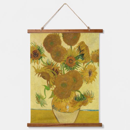 Vincent van Gogh - Vase met vijftien zonnebloemen Hangend Wandkleed (Voorkant)