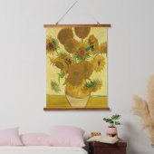 Vincent van Gogh - Vase met vijftien zonnebloemen Hangend Wandkleed (Slaapkamer)