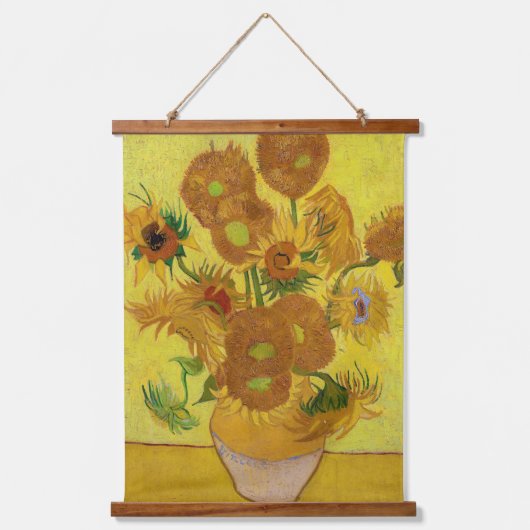 Vincent van Gogh - Vase met vijftien zonnebloemen Hangend Wandkleed (Voorkant)