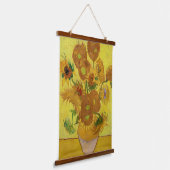 Vincent van Gogh - Vase met vijftien zonnebloemen Hangend Wandkleed (Gebogen)