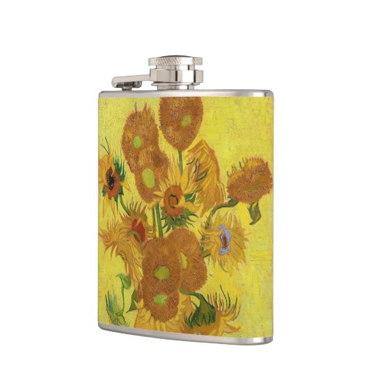 Vincent van Gogh - Vase met vijftien zonnebloemen Heupfles (Links)