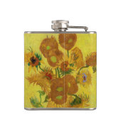 Vincent van Gogh - Vase met vijftien zonnebloemen Heupfles (Achterkant)