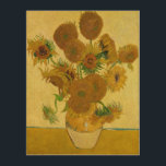 Vincent van Gogh - Vase met vijftien zonnebloemen Hout Afdruk<br><div class="desc">Vase met vijftien zonnebloemen / Vase avec quinze tournesols - Vincent Van Gogh,  augustus 1888 - Sunflower 1888 fouth version (F454)</div>