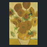 Vincent van Gogh - Vase met vijftien zonnebloemen Imitatie Canvas Print<br><div class="desc">Vase met vijftien zonnebloemen / Vase avec quinze tournesols - Vincent Van Gogh,  augustus 1888 - Sunflower 1888 fouth version (F454)</div>