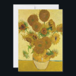 Vincent van Gogh - Vase met vijftien zonnebloemen Kaart<br><div class="desc">Vase met vijftien zonnebloemen / Vase avec quinze tournesols - Vincent Van Gogh,  augustus 1888 - Sunflower 1888 fouth version (F454)</div>