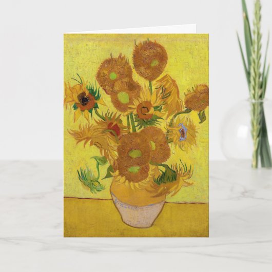 Vincent van Gogh - Vase met vijftien zonnebloemen Kaart (Voorkant)
