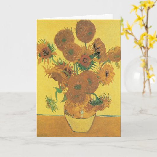 Vincent van Gogh - Vase met vijftien zonnebloemen Kaart (Gele Bloem)