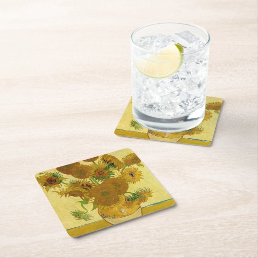Vincent van Gogh - Vase met vijftien zonnebloemen Kartonnen Onderzetters (Insitu)