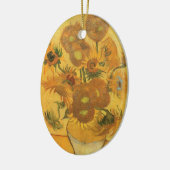 Vincent van Gogh - Vase met vijftien zonnebloemen Keramisch Ornament (Links)