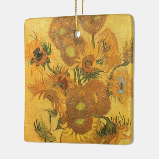 Vincent van Gogh - Vase met vijftien zonnebloemen Keramisch Ornament (Links)