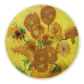 Vincent van Gogh - Vase met vijftien zonnebloemen Keramische Knop (Voorkant)
