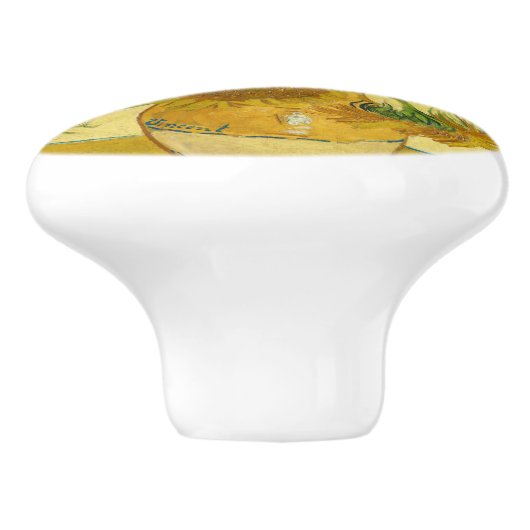 Vincent van Gogh - Vase met vijftien zonnebloemen Keramische Knop (Zijkant)