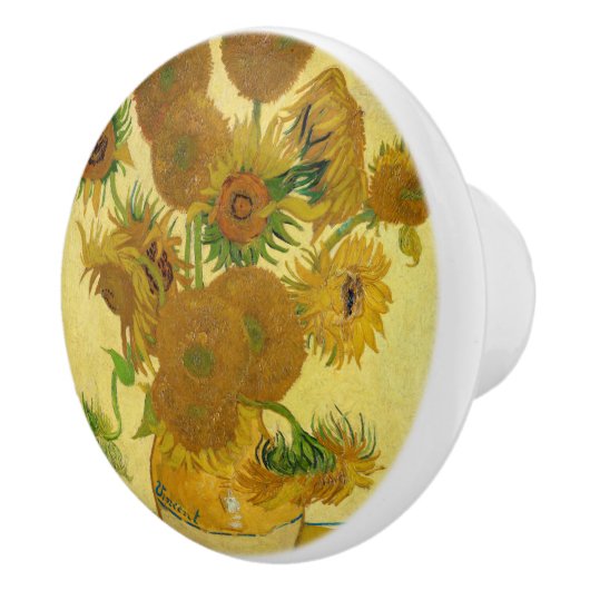 Vincent van Gogh - Vase met vijftien zonnebloemen Keramische Knop (Rechts)