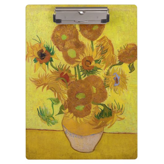Vincent van Gogh - Vase met vijftien zonnebloemen Klembord (Voorkant)