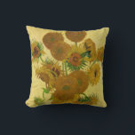 Vincent van Gogh - Vase met vijftien zonnebloemen Kussen<br><div class="desc">Vase met vijftien zonnebloemen / Vase avec quinze tournesols - Vincent Van Gogh,  augustus 1888 - Sunflower 1888 fouth version (F454)</div>