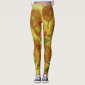 Vincent van Gogh - Vase met vijftien zonnebloemen Leggings (Voorkant)